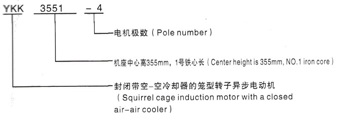 YKK系列(H355-1000)高压YKS5006-4/1000KW三相异步电机西安泰富西玛电机型号说明